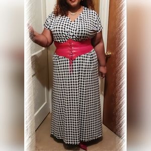Houndstooth Maxi Dress